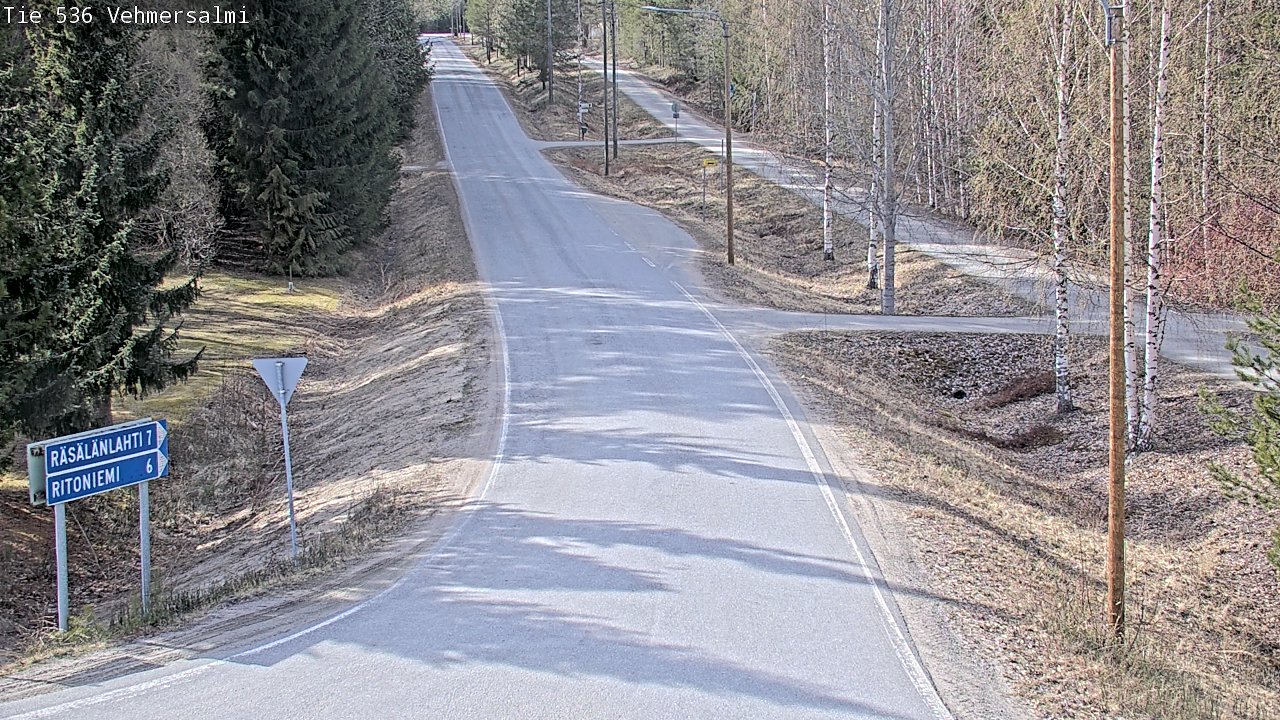 Weather Camera Image Road 536 Kuopio, Vehmersalmi, Kuopio, Pohjois-Savo