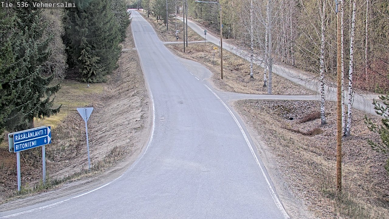 Weather Camera Image Road 536 Kuopio, Vehmersalmi, Kuopio, Pohjois-Savo