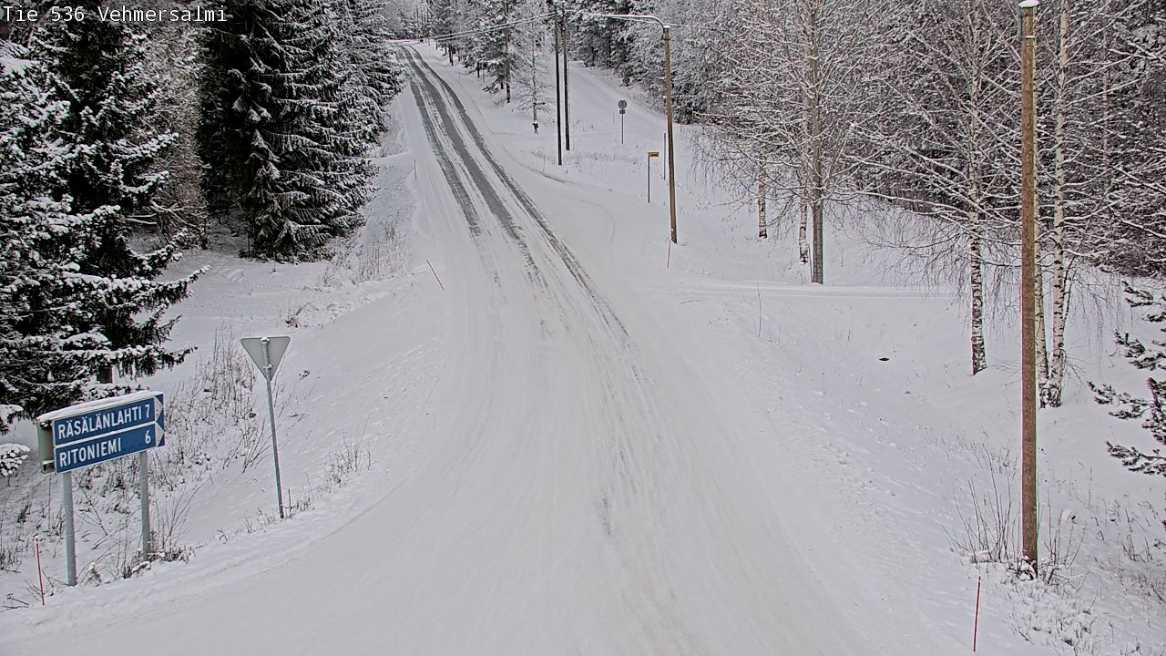 Weather Camera Image Road 536 Kuopio, Vehmersalmi, Kuopio, Pohjois-Savo