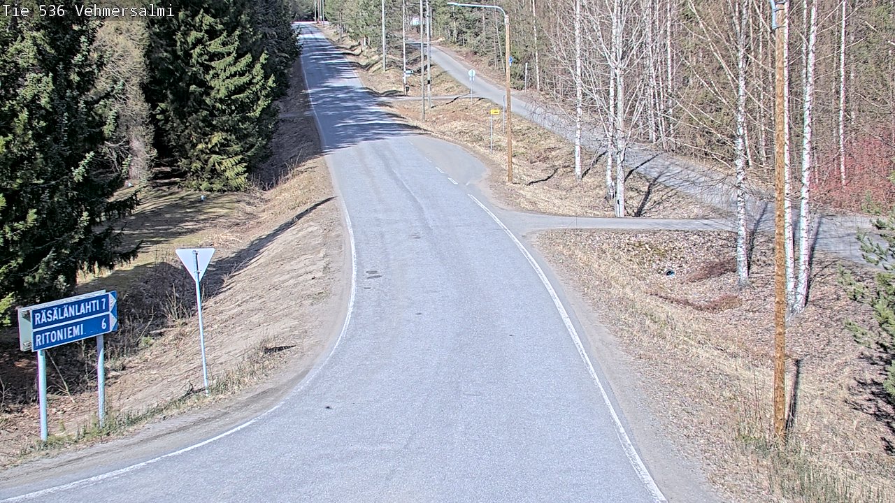 Weather Camera Image Road 536 Kuopio, Vehmersalmi, Kuopio, Pohjois-Savo