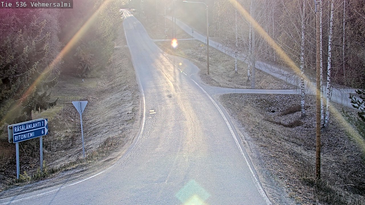 Weather Camera Image Road 536 Kuopio, Vehmersalmi, Kuopio, Pohjois-Savo