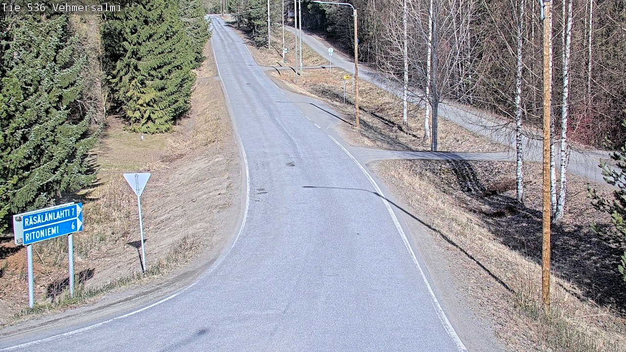 Weather Camera Image Road 536 Kuopio, Vehmersalmi, Kuopio, Pohjois-Savo