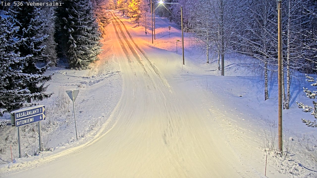 Weather Camera Image Road 536 Kuopio, Vehmersalmi, Kuopio, Pohjois-Savo