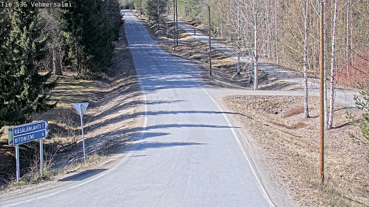 Weather Camera Image Road 536 Kuopio, Vehmersalmi, Kuopio, Pohjois-Savo