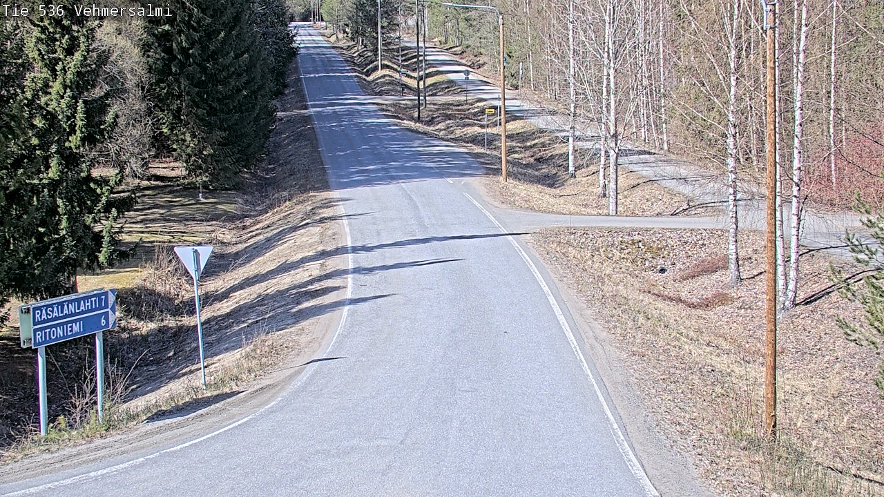 Weather Camera Image Road 536 Kuopio, Vehmersalmi, Kuopio, Pohjois-Savo
