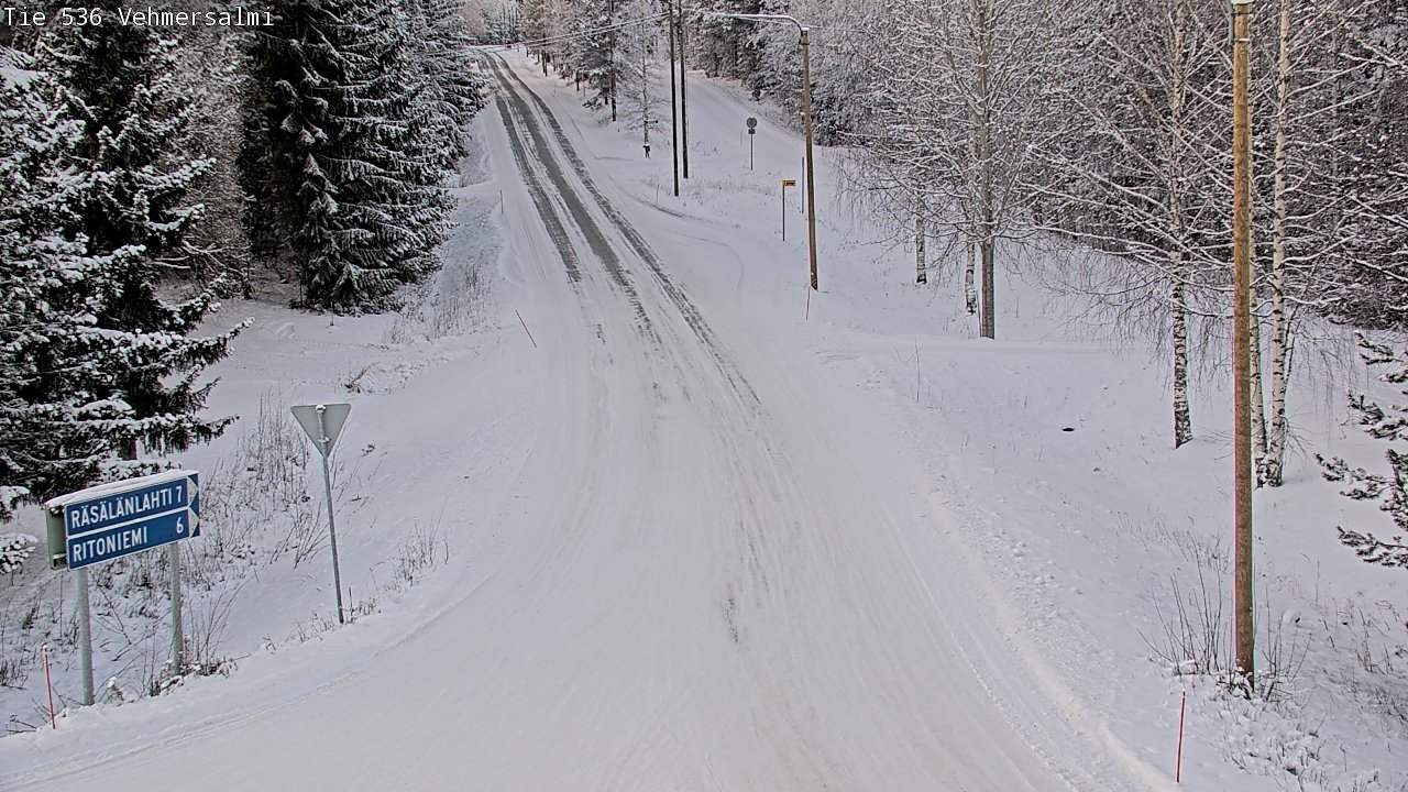 Weather Camera Image Road 536 Kuopio, Vehmersalmi, Kuopio, Pohjois-Savo