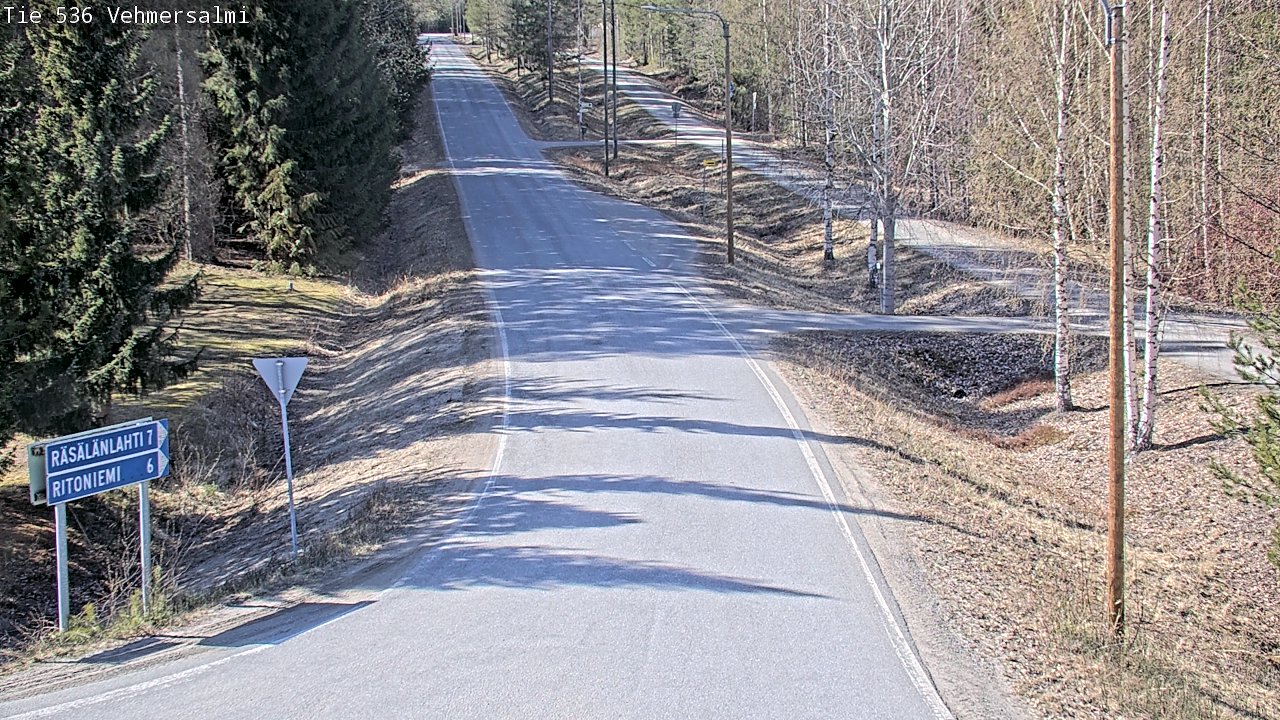 Weather Camera Image Road 536 Kuopio, Vehmersalmi, Kuopio, Pohjois-Savo