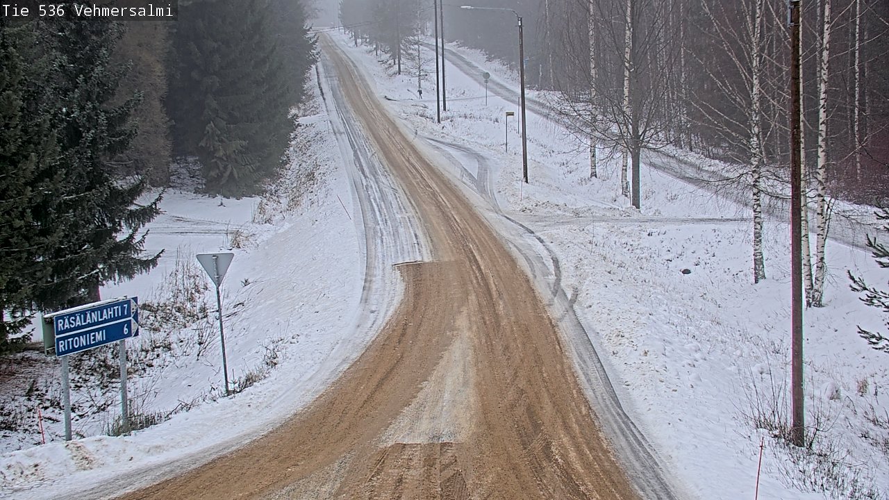 Weather Camera Image Road 536 Kuopio, Vehmersalmi, Kuopio, Pohjois-Savo