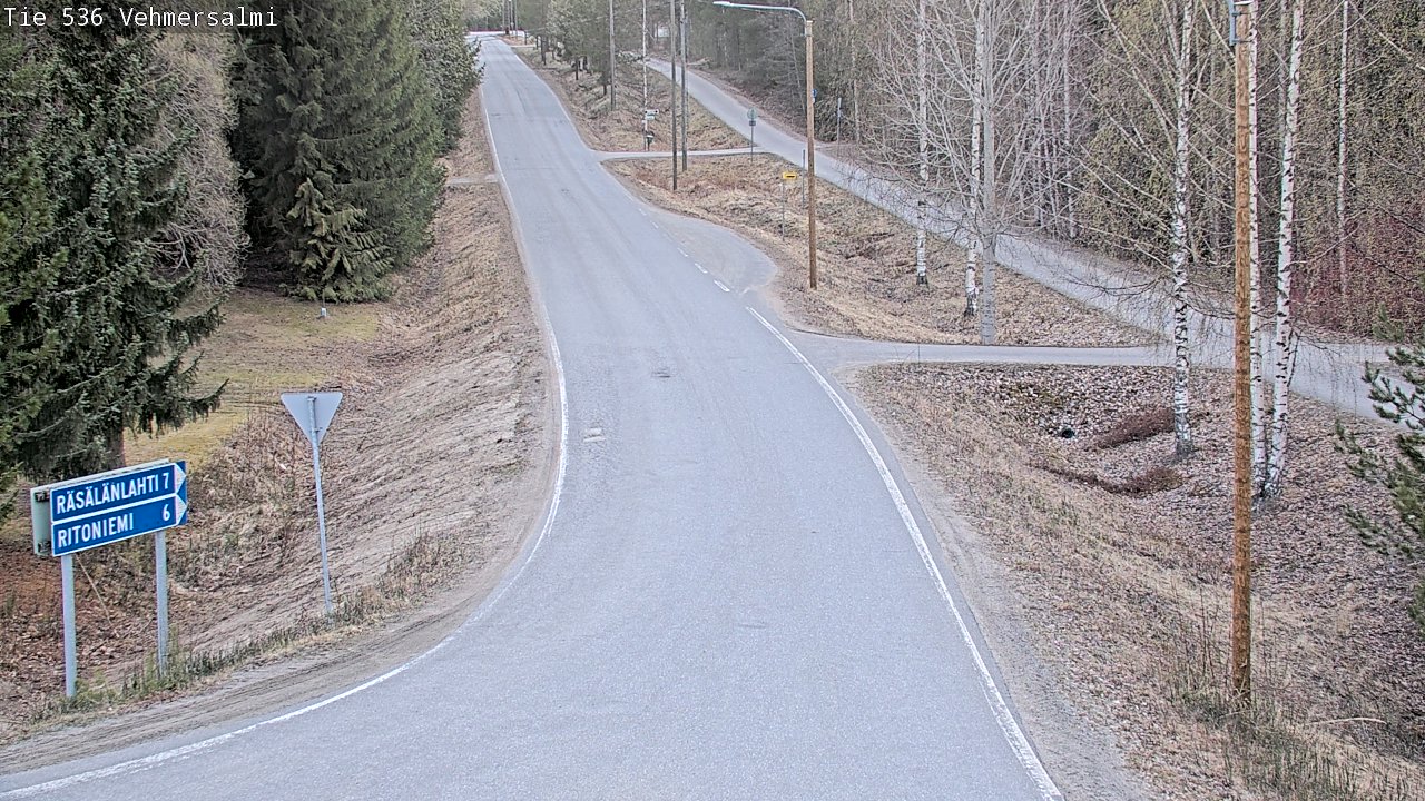 Weather Camera Image Road 536 Kuopio, Vehmersalmi, Kuopio, Pohjois-Savo