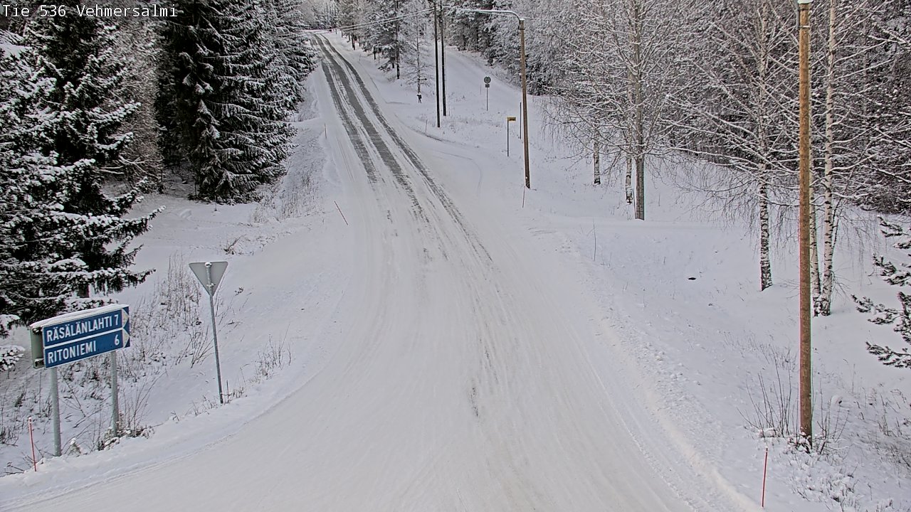 Weather Camera Image Road 536 Kuopio, Vehmersalmi, Kuopio, Pohjois-Savo