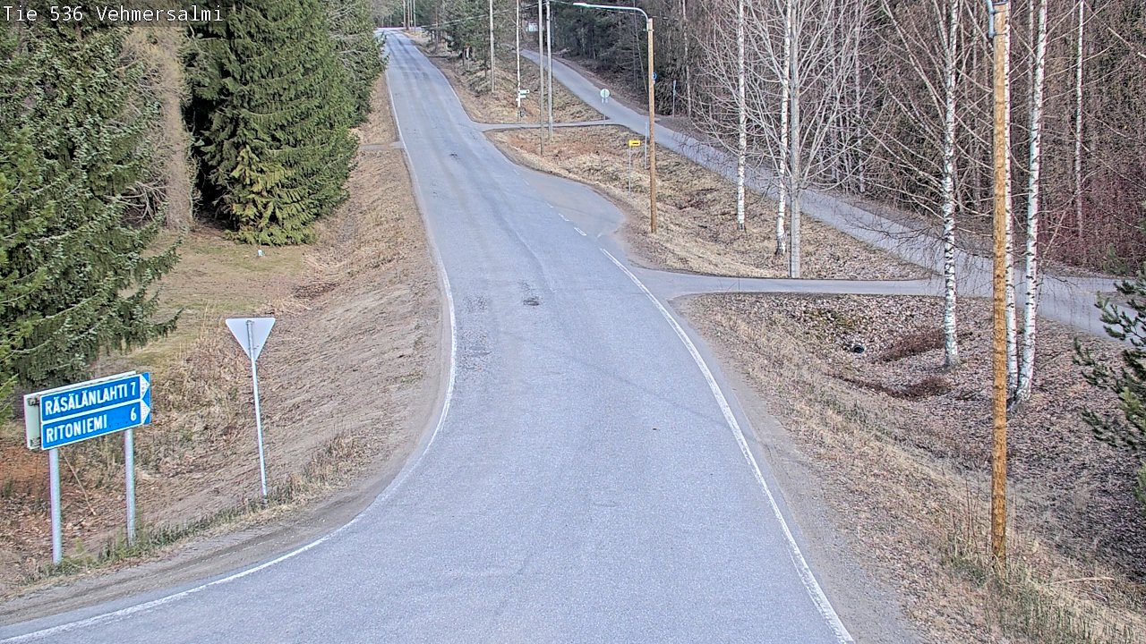 Weather Camera Image Road 536 Kuopio, Vehmersalmi, Kuopio, Pohjois-Savo