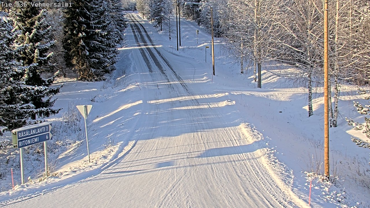 Weather Camera Image Road 536 Kuopio, Vehmersalmi, Kuopio, Pohjois-Savo
