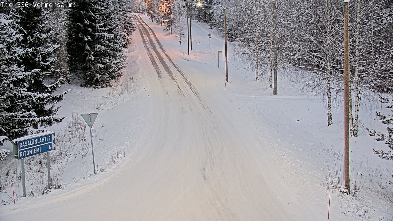 Weather Camera Image Road 536 Kuopio, Vehmersalmi, Kuopio, Pohjois-Savo