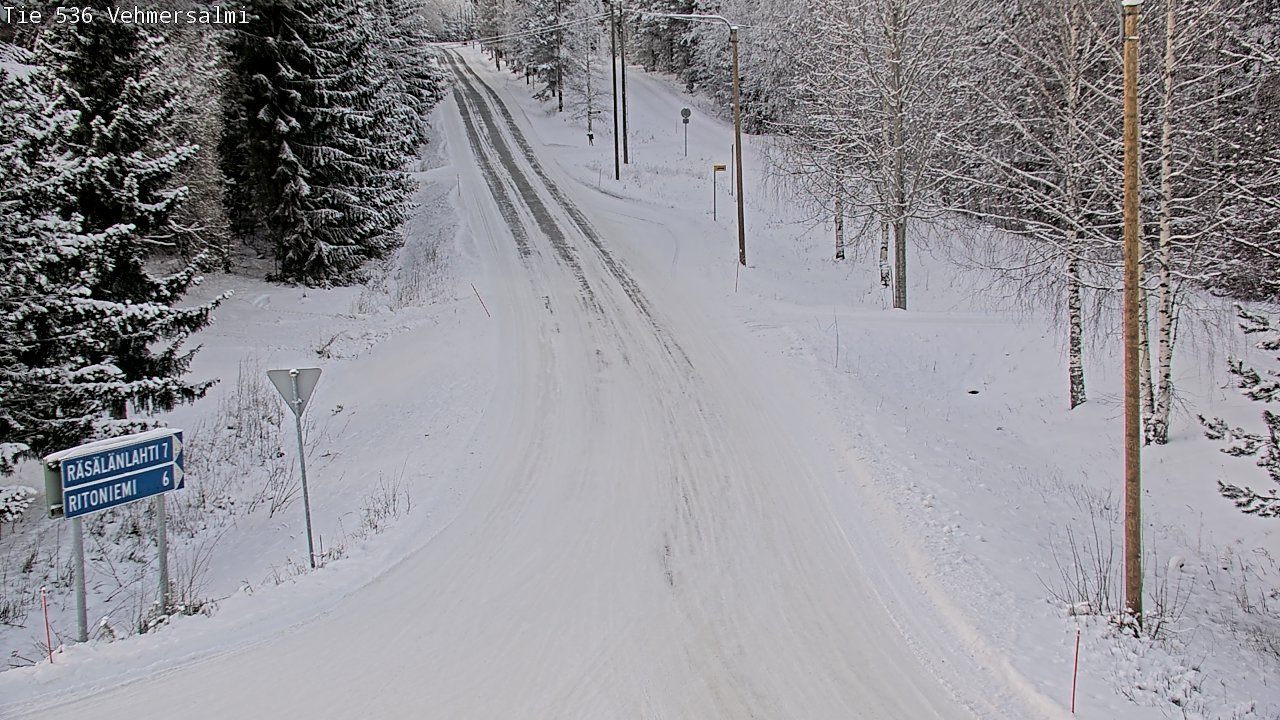 Weather Camera Image Road 536 Kuopio, Vehmersalmi, Kuopio, Pohjois-Savo