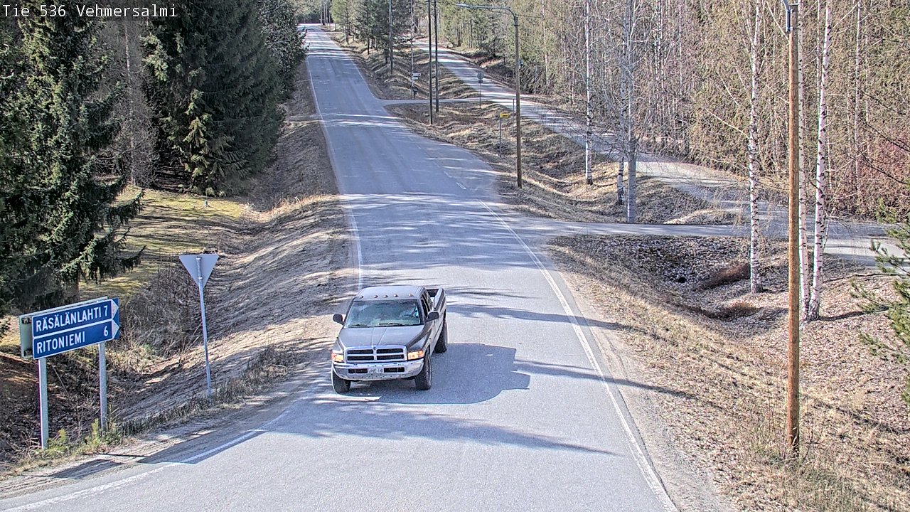 Weather Camera Image Road 536 Kuopio, Vehmersalmi, Kuopio, Pohjois-Savo