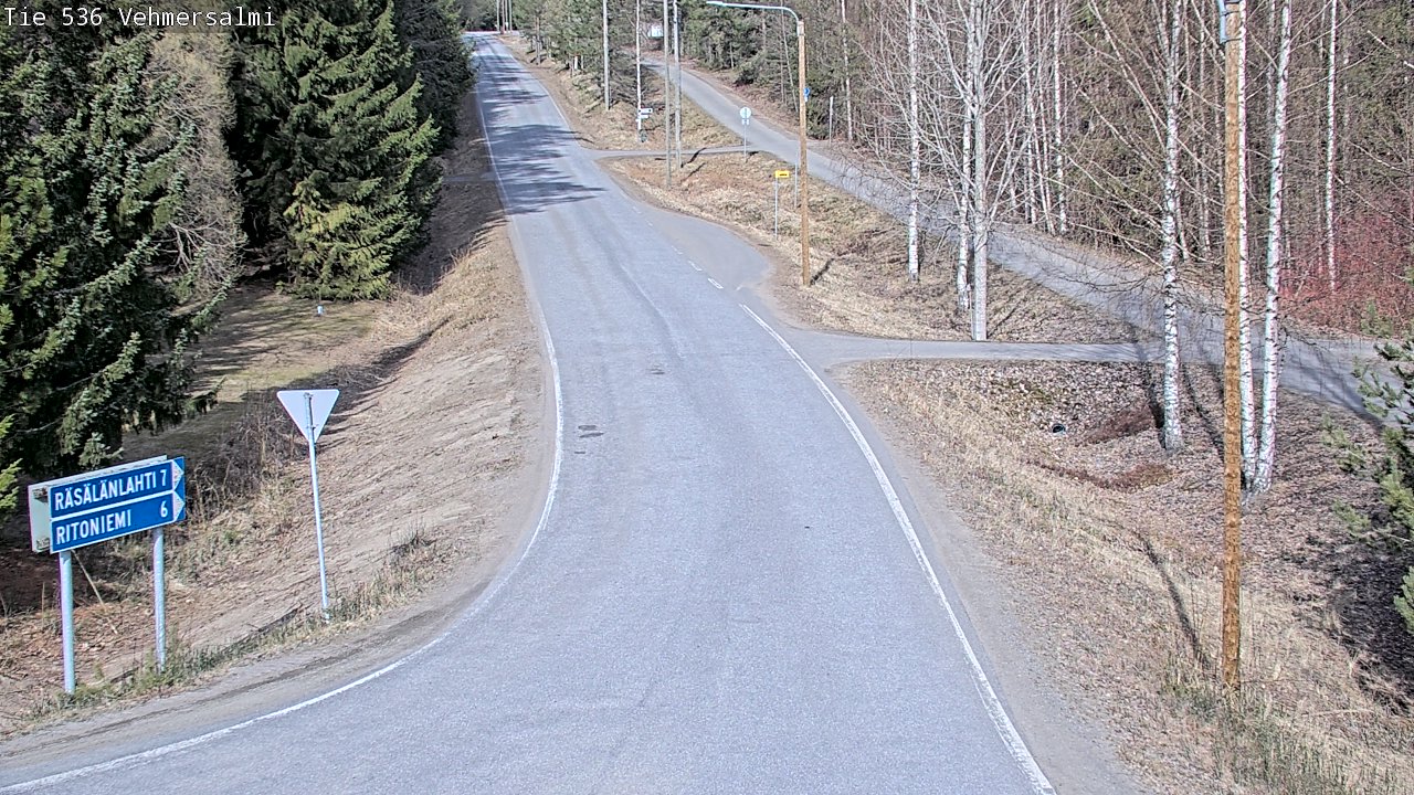 Weather Camera Image Road 536 Kuopio, Vehmersalmi, Kuopio, Pohjois-Savo