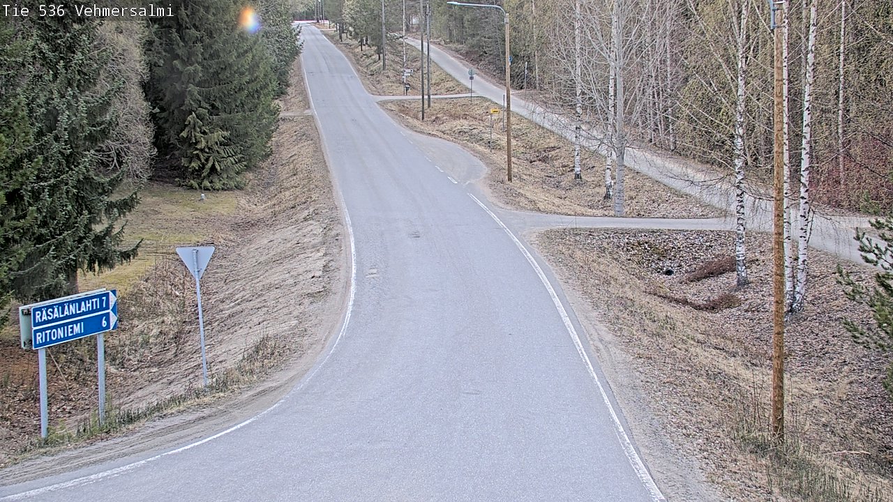 Weather Camera Image Road 536 Kuopio, Vehmersalmi, Kuopio, Pohjois-Savo