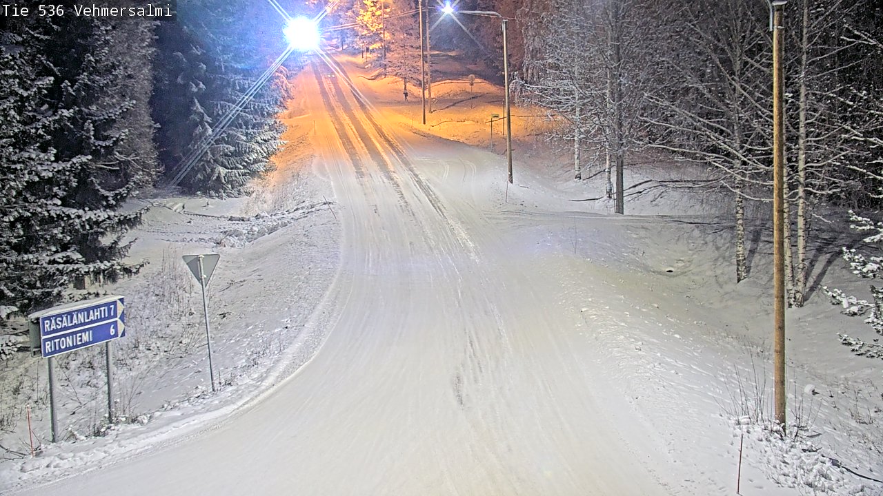 Weather Camera Image Road 536 Kuopio, Vehmersalmi, Kuopio, Pohjois-Savo