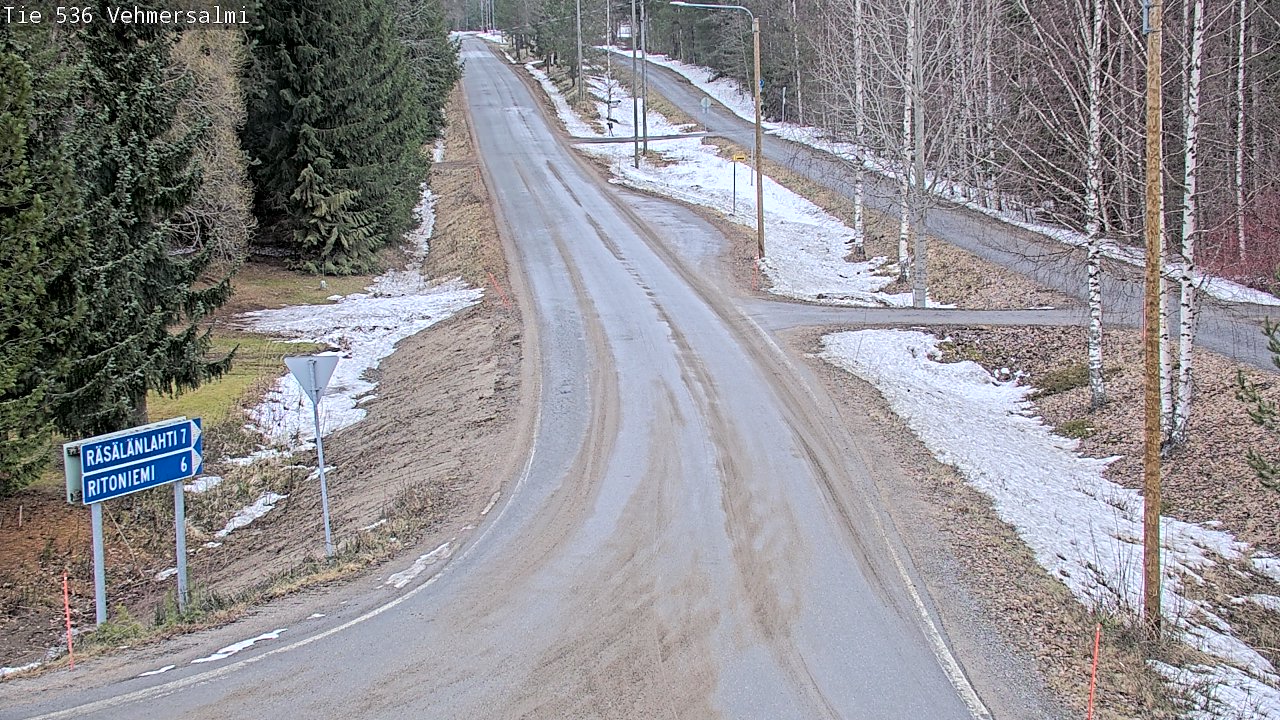 Weather Camera Image Road 536 Kuopio, Vehmersalmi, Kuopio, Pohjois-Savo