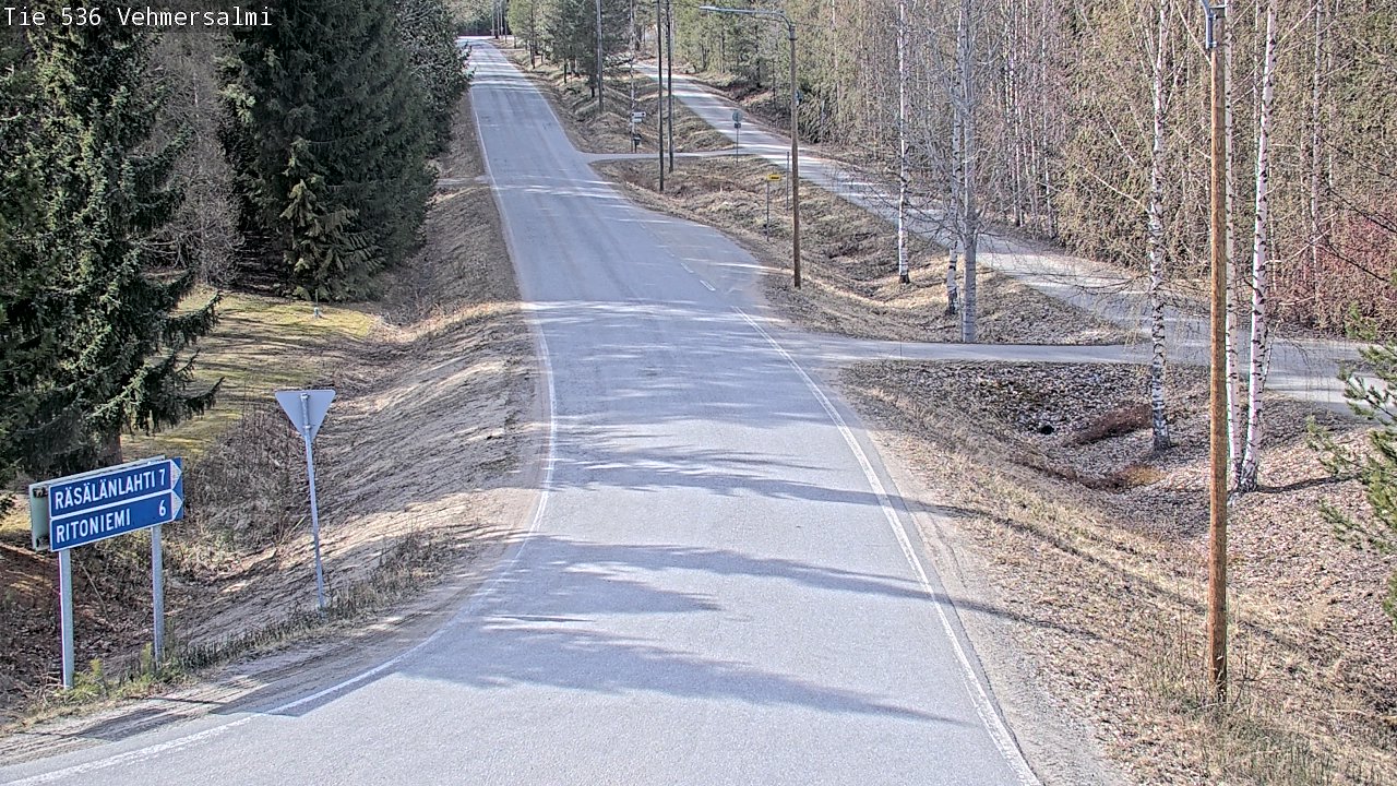 Weather Camera Image Road 536 Kuopio, Vehmersalmi, Kuopio, Pohjois-Savo
