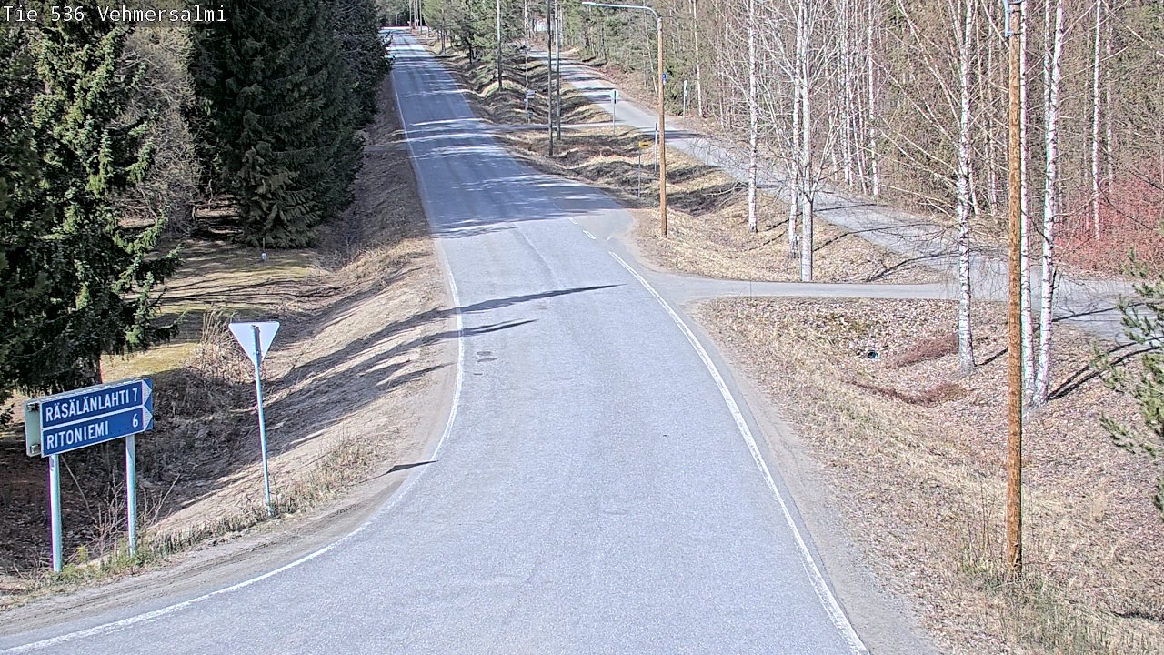 Weather Camera Image Road 536 Kuopio, Vehmersalmi, Kuopio, Pohjois-Savo