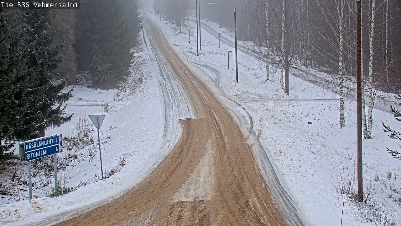 Weather Camera Image Road 536 Kuopio, Vehmersalmi, Kuopio, Pohjois-Savo