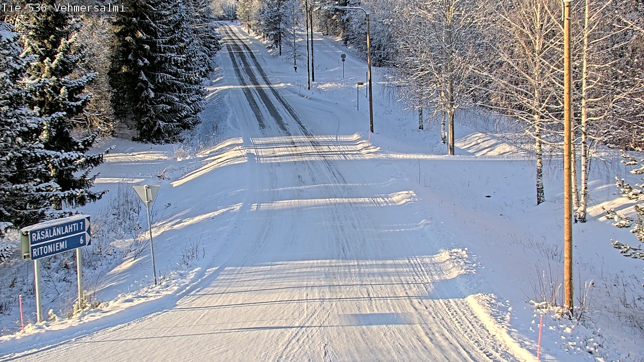 Weather Camera Image Road 536 Kuopio, Vehmersalmi, Kuopio, Pohjois-Savo