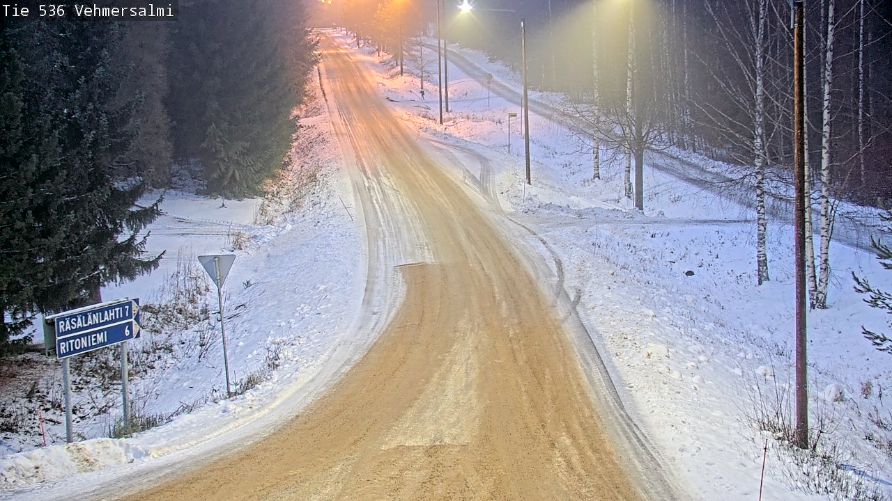 Weather Camera Image Road 536 Kuopio, Vehmersalmi, Kuopio, Pohjois-Savo