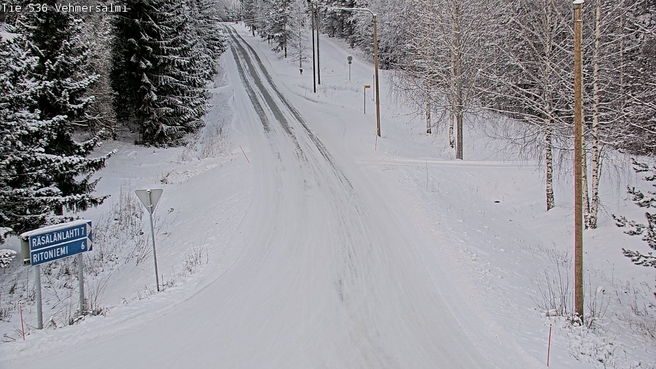 Weather Camera Image Road 536 Kuopio, Vehmersalmi, Kuopio, Pohjois-Savo