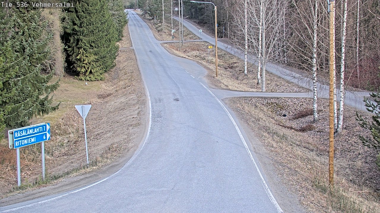 Weather Camera Image Road 536 Kuopio, Vehmersalmi, Kuopio, Pohjois-Savo