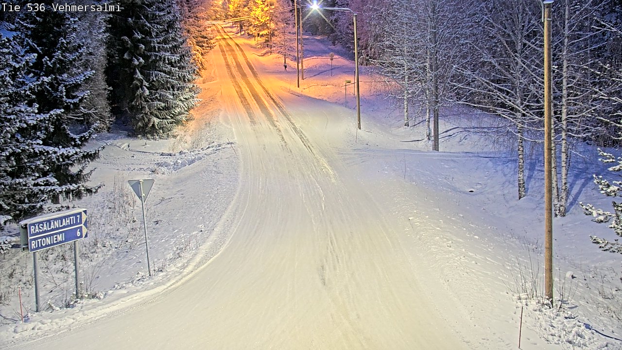 Weather Camera Image Road 536 Kuopio, Vehmersalmi, Kuopio, Pohjois-Savo