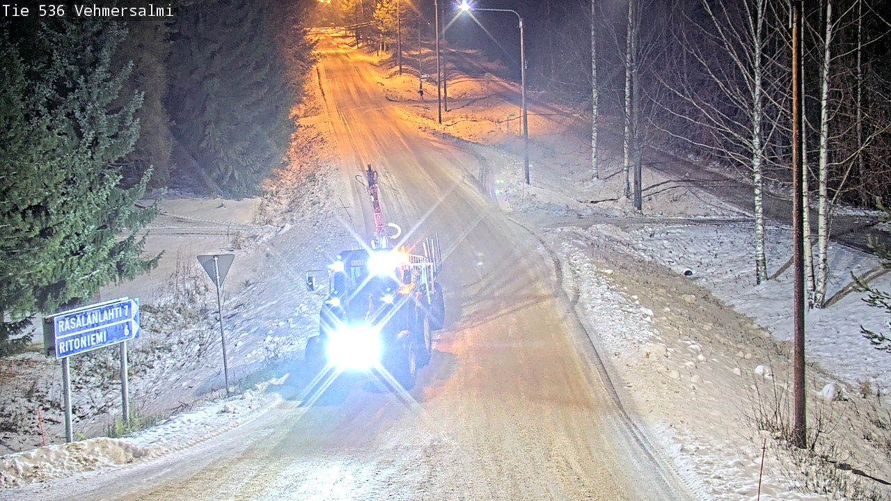 Weather Camera Image Road 536 Kuopio, Vehmersalmi, Kuopio, Pohjois-Savo