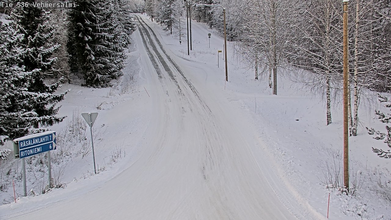 Weather Camera Image Road 536 Kuopio, Vehmersalmi, Kuopio, Pohjois-Savo