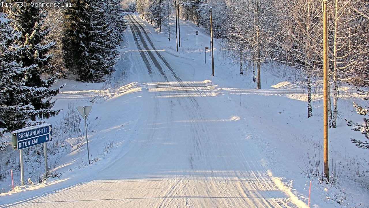 Weather Camera Image Road 536 Kuopio, Vehmersalmi, Kuopio, Pohjois-Savo