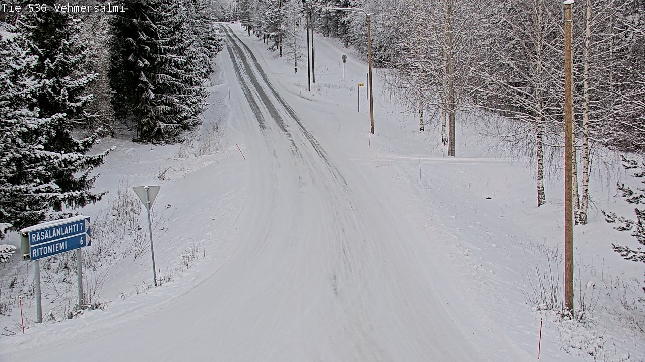 Weather Camera Image Road 536 Kuopio, Vehmersalmi, Kuopio, Pohjois-Savo