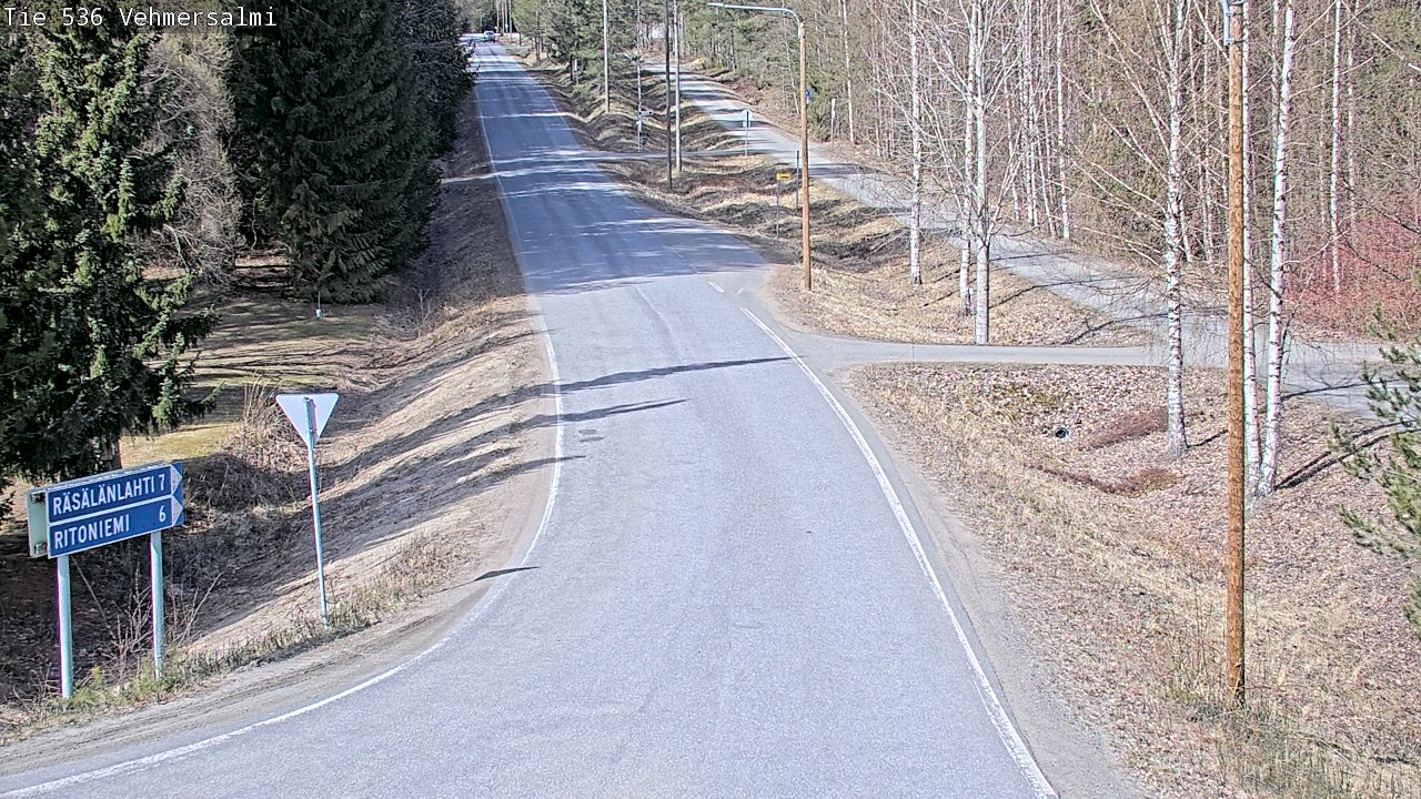 Weather Camera Image Road 536 Kuopio, Vehmersalmi, Kuopio, Pohjois-Savo