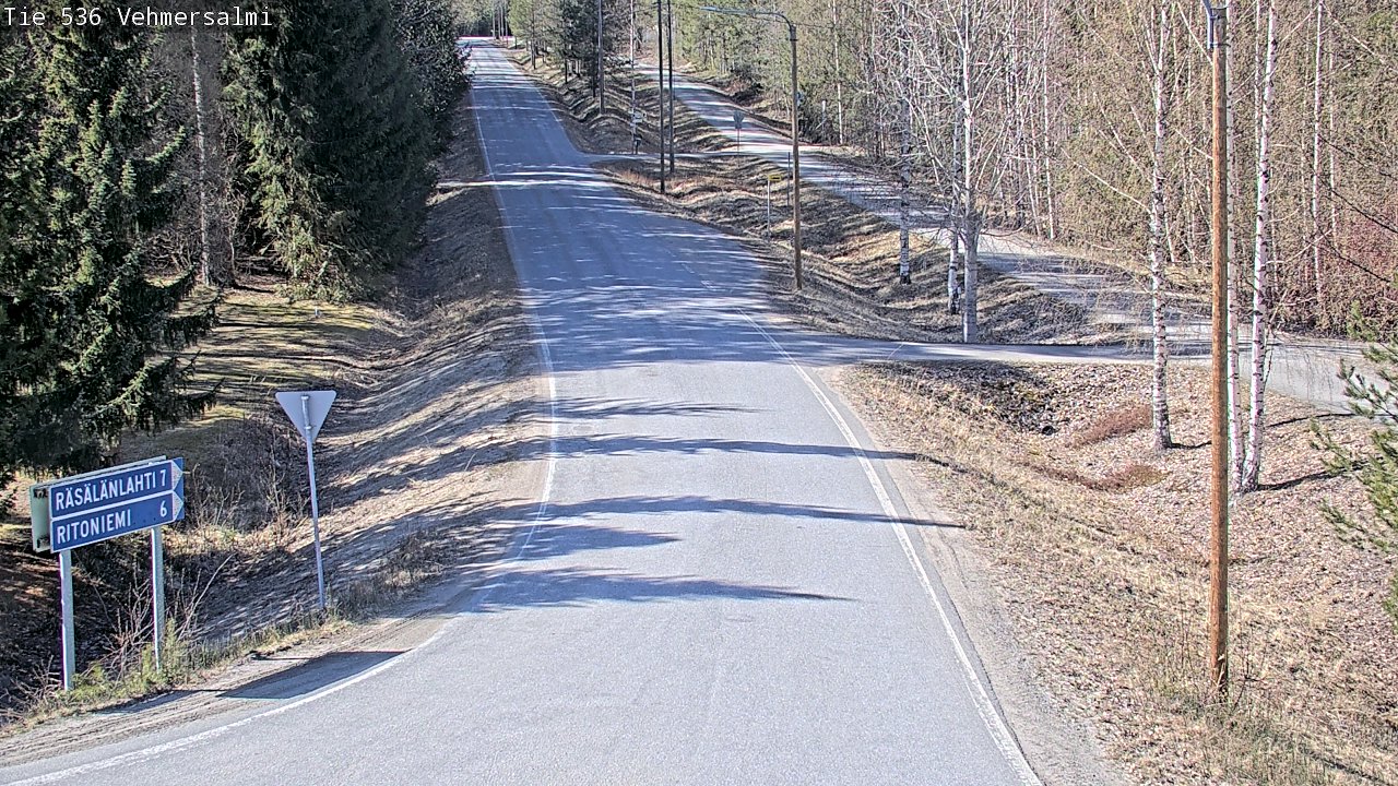Weather Camera Image Road 536 Kuopio, Vehmersalmi, Kuopio, Pohjois-Savo