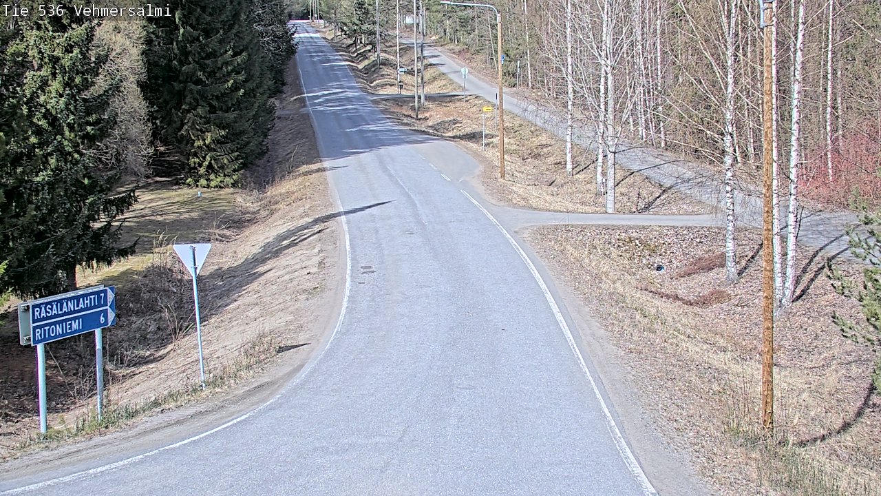 Weather Camera Image Road 536 Kuopio, Vehmersalmi, Kuopio, Pohjois-Savo