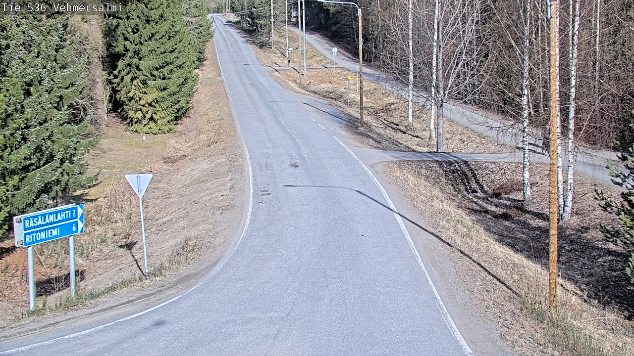 Weather Camera Image Road 536 Kuopio, Vehmersalmi, Kuopio, Pohjois-Savo