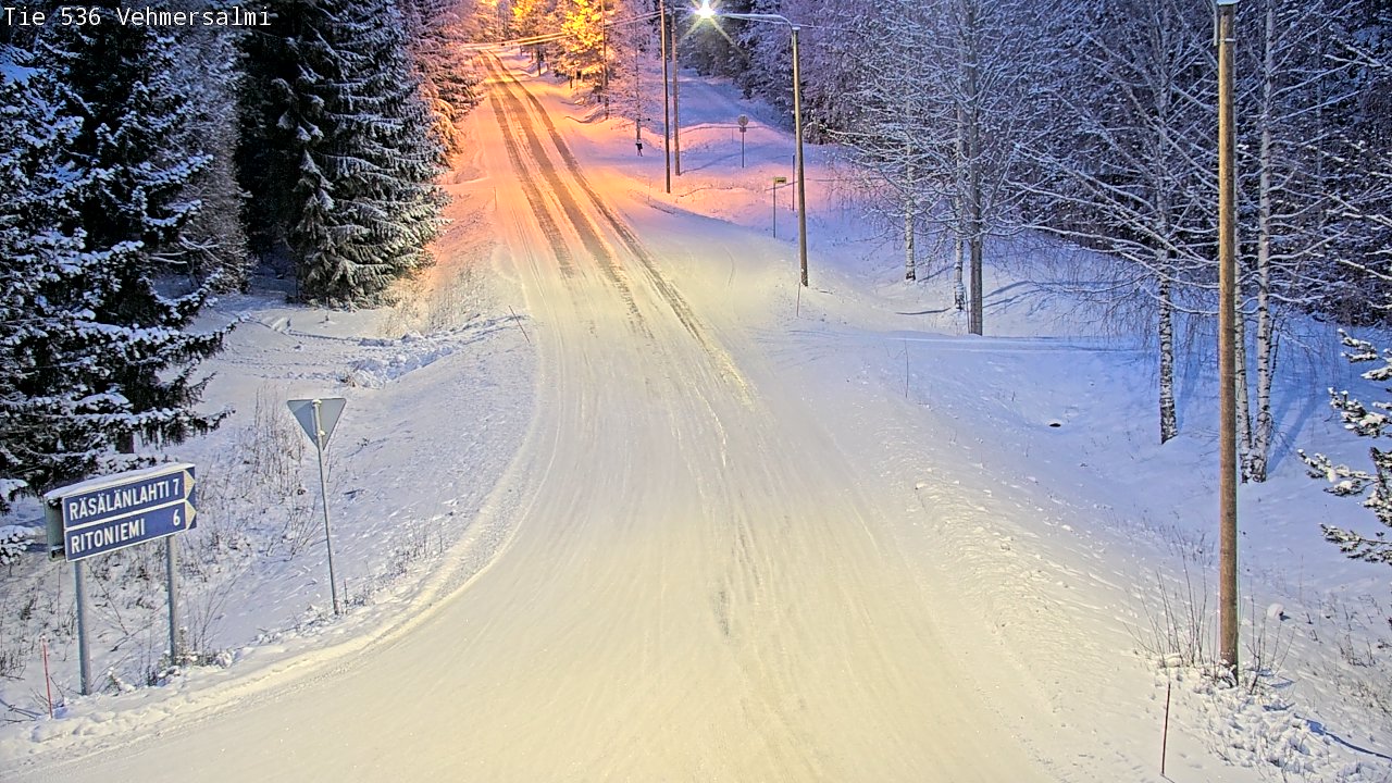 Weather Camera Image Road 536 Kuopio, Vehmersalmi, Kuopio, Pohjois-Savo