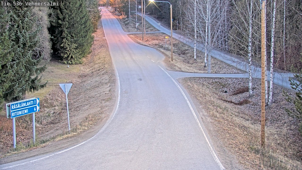 Weather Camera Image Road 536 Kuopio, Vehmersalmi, Kuopio, Pohjois-Savo