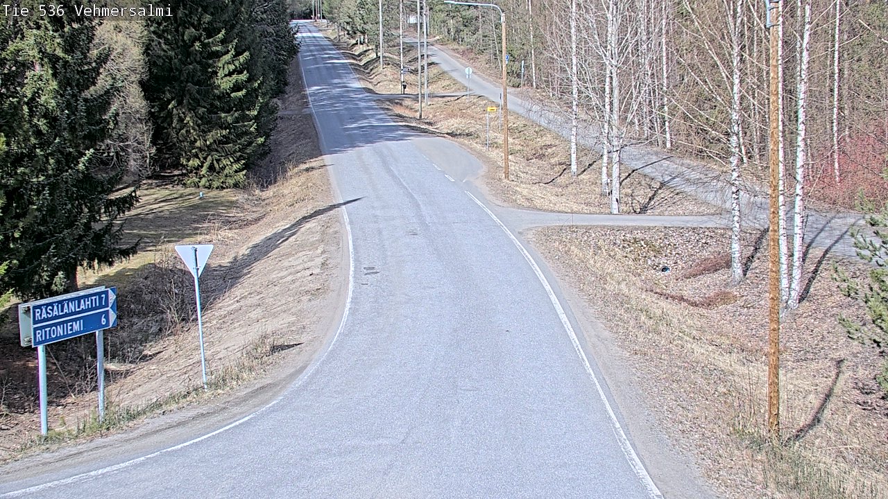 Weather Camera Image Road 536 Kuopio, Vehmersalmi, Kuopio, Pohjois-Savo