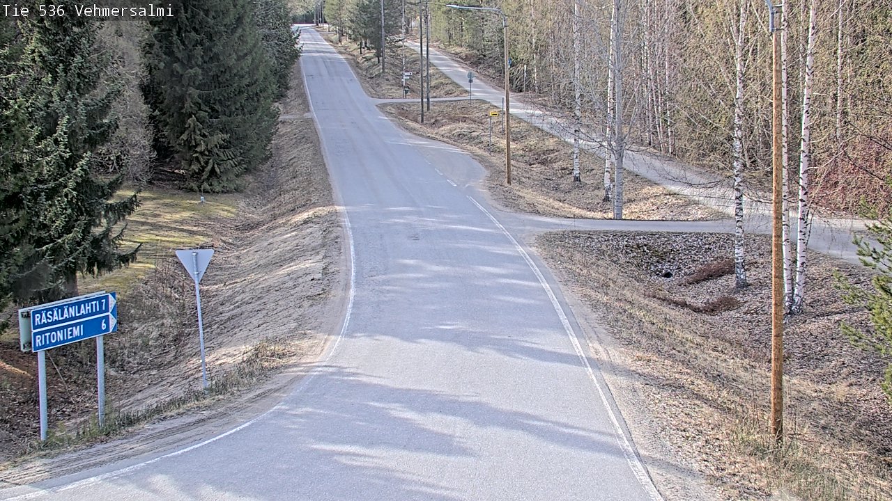 Weather Camera Image Road 536 Kuopio, Vehmersalmi, Kuopio, Pohjois-Savo