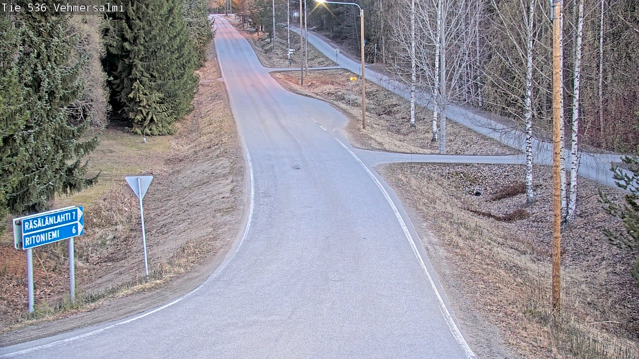 Weather Camera Image Road 536 Kuopio, Vehmersalmi, Kuopio, Pohjois-Savo