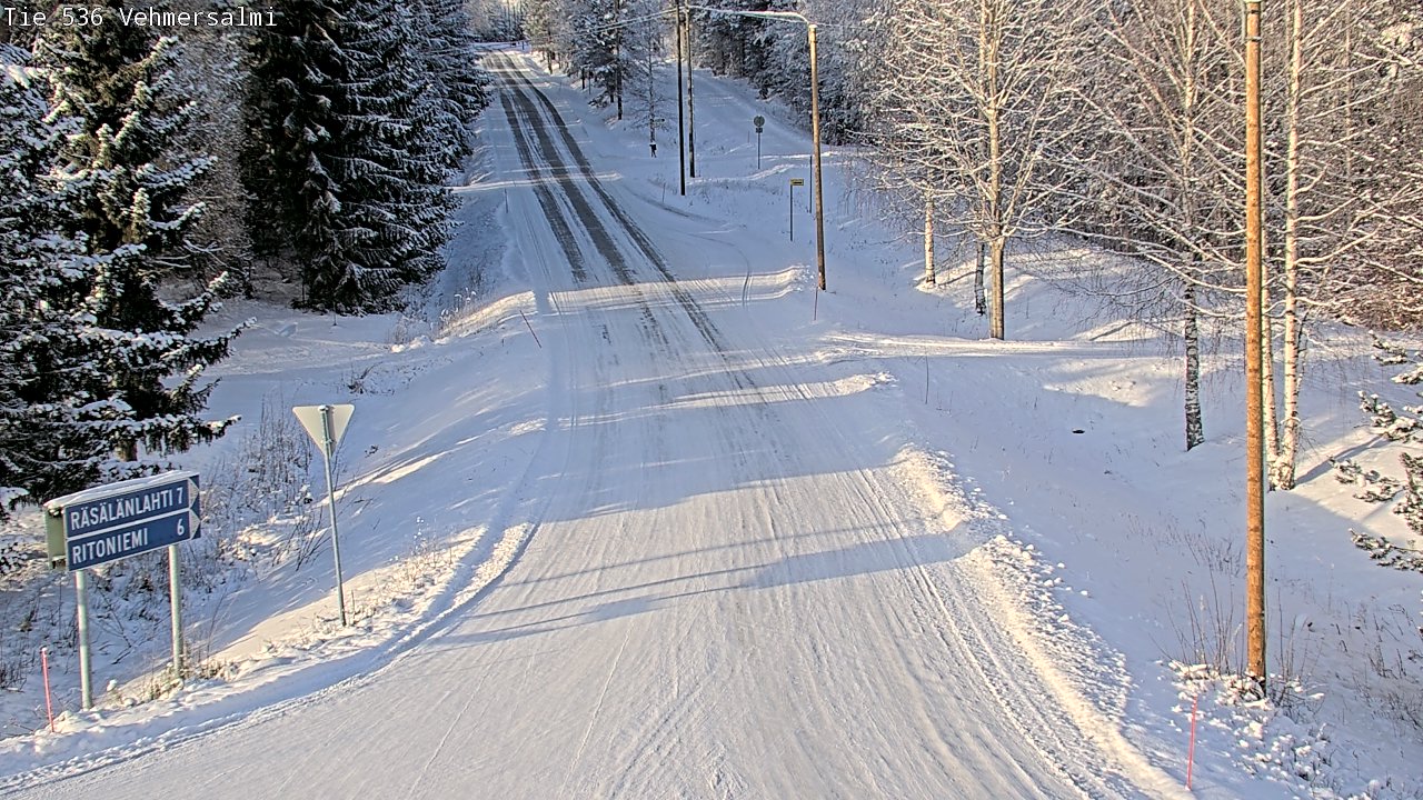 Weather Camera Image Road 536 Kuopio, Vehmersalmi, Kuopio, Pohjois-Savo