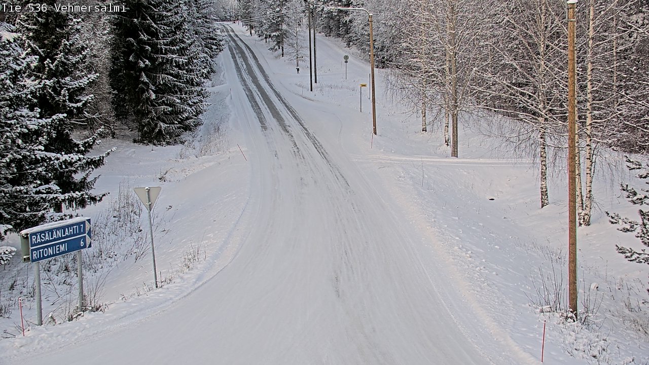 Weather Camera Image Road 536 Kuopio, Vehmersalmi, Kuopio, Pohjois-Savo