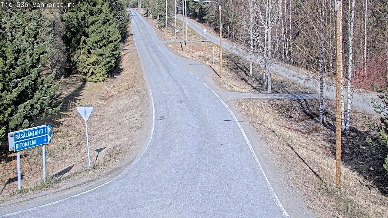 Weather Camera Image Road 536 Kuopio, Vehmersalmi, Kuopio, Pohjois-Savo