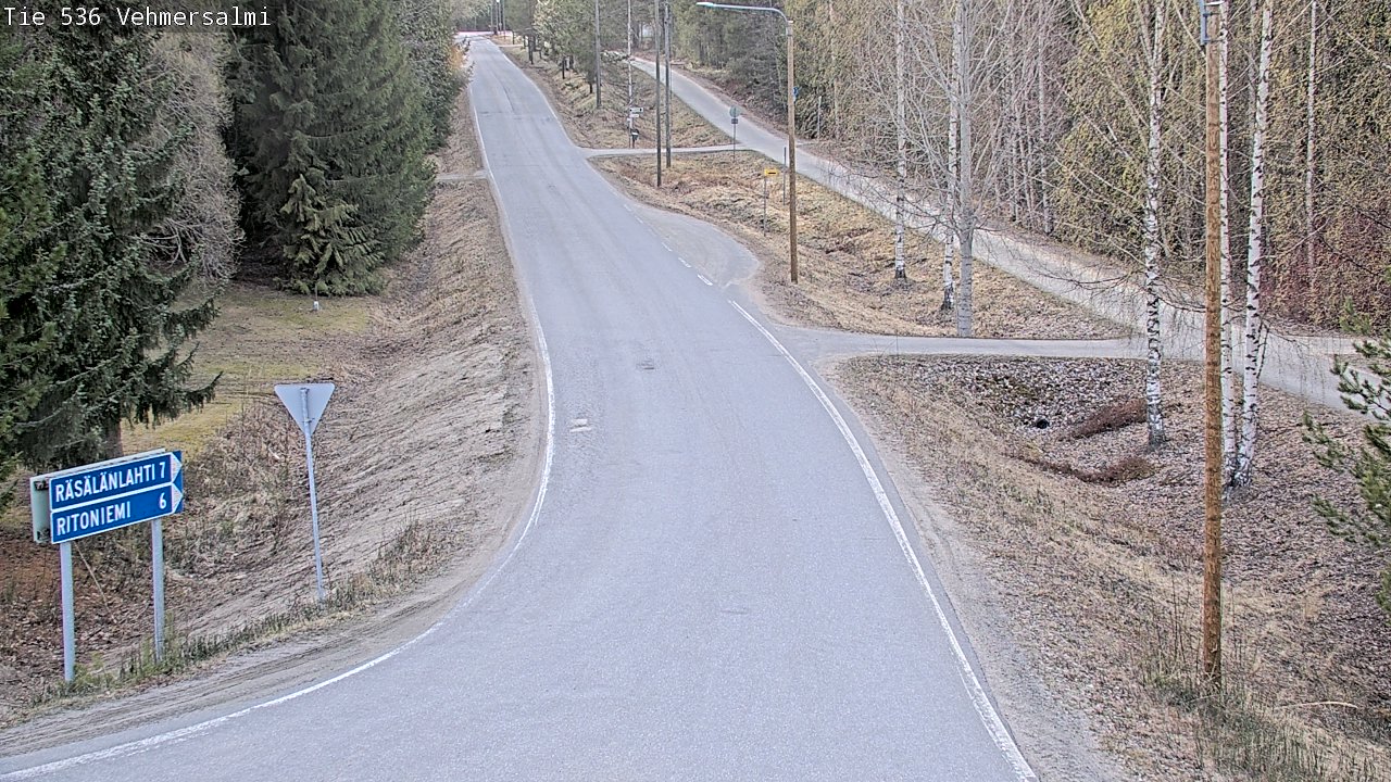 Weather Camera Image Road 536 Kuopio, Vehmersalmi, Kuopio, Pohjois-Savo