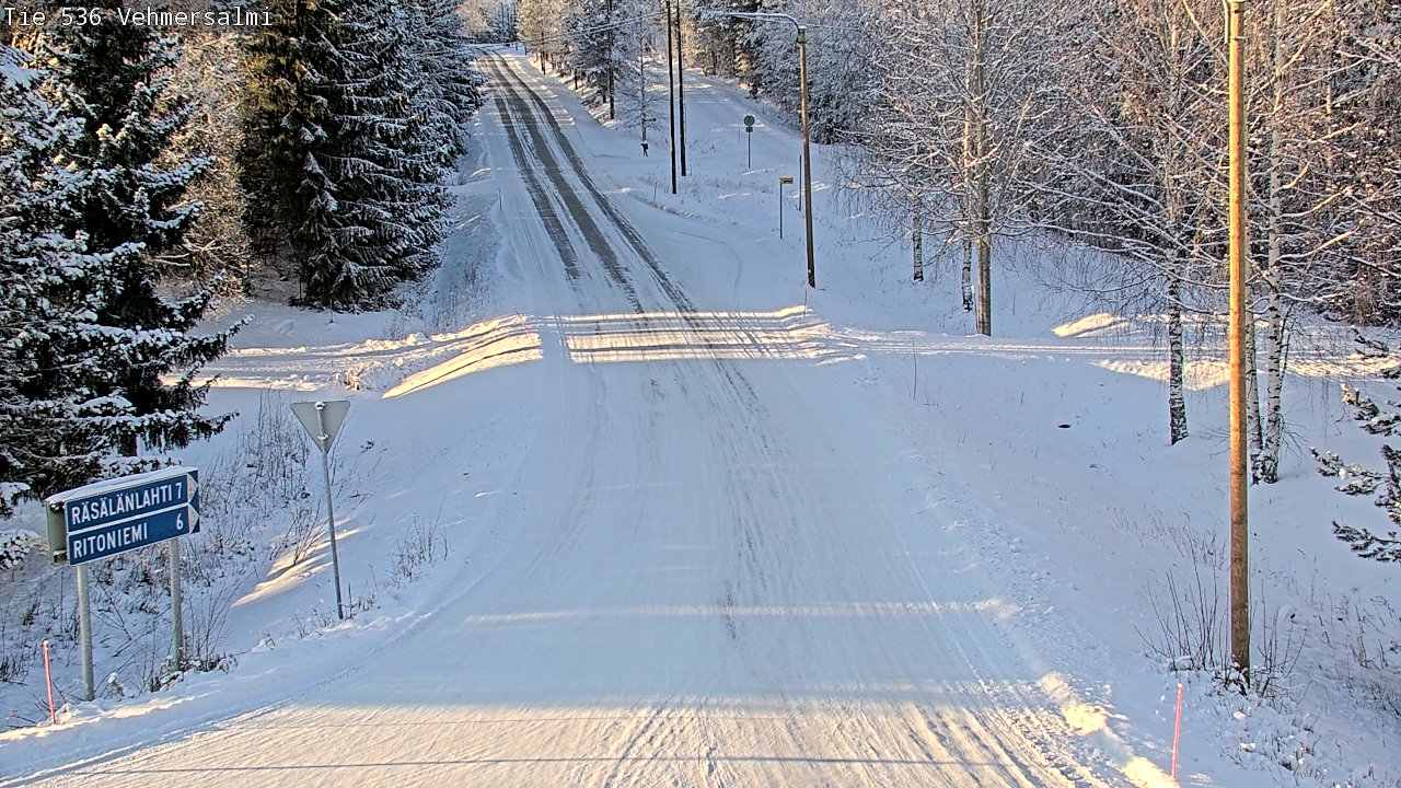 Weather Camera Image Road 536 Kuopio, Vehmersalmi, Kuopio, Pohjois-Savo
