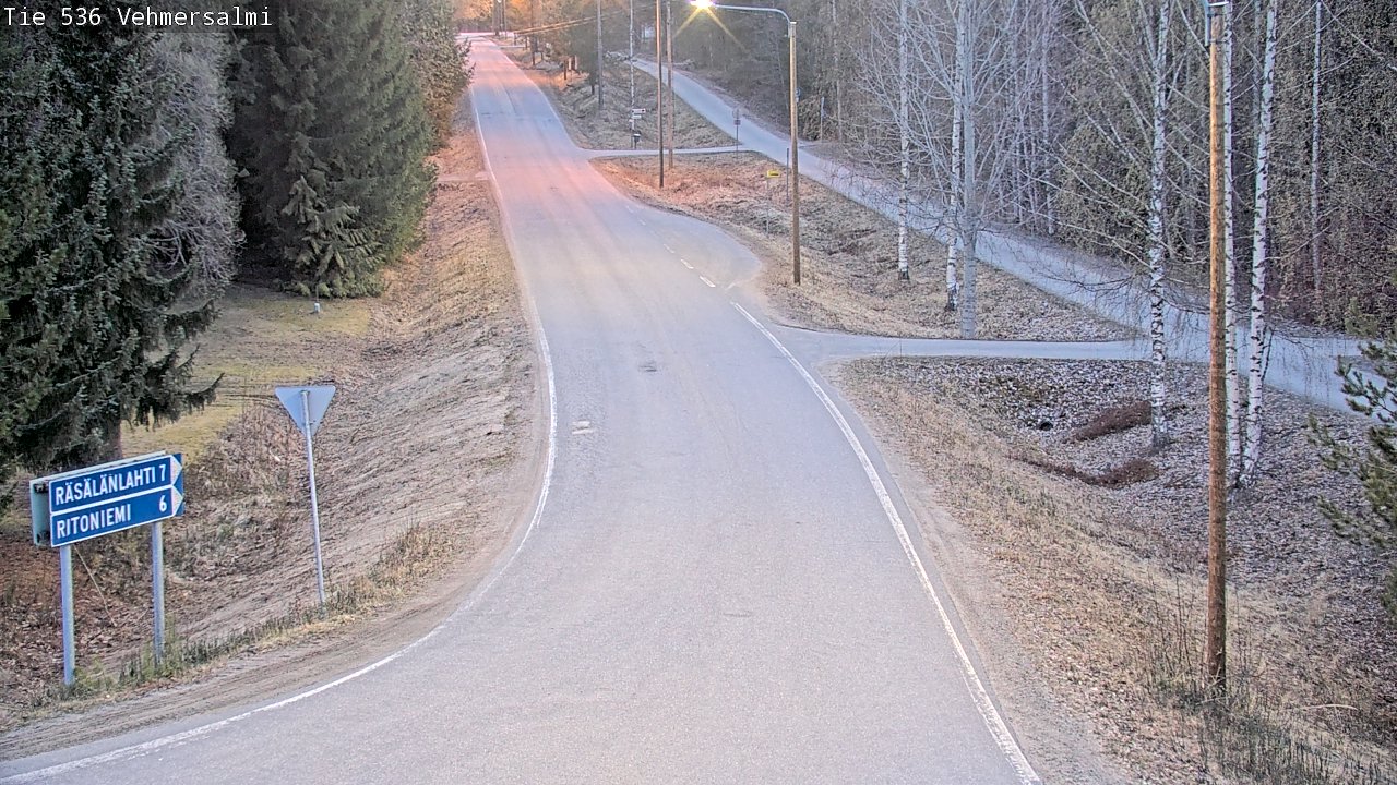 Weather Camera Image Road 536 Kuopio, Vehmersalmi, Kuopio, Pohjois-Savo